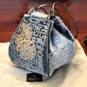 New Fortuny “Moretta” Velvet & Leather Handbag – Retails for over $700